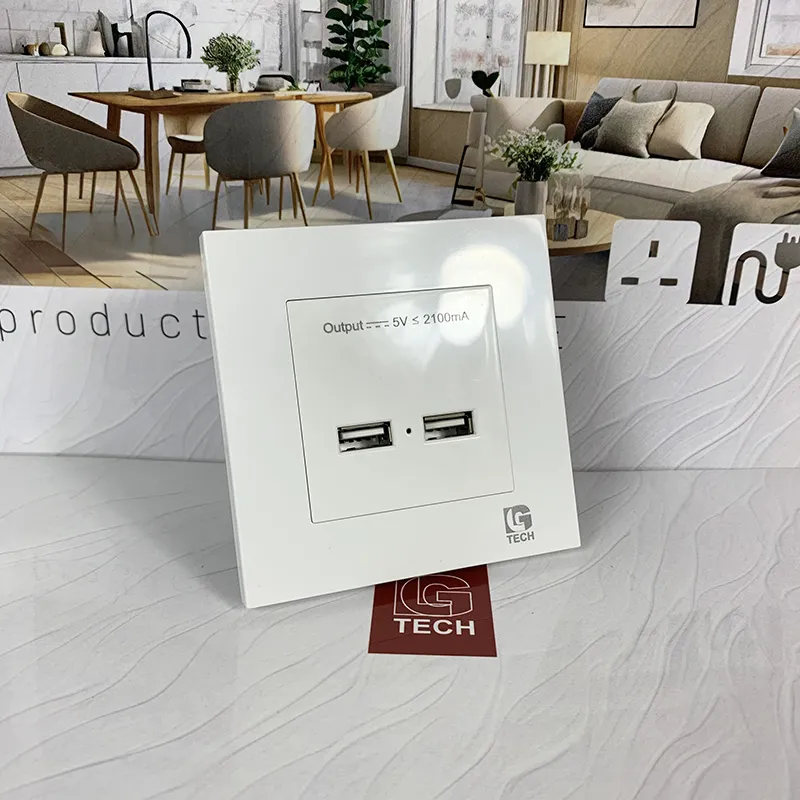 Ổ cắm USB âm tường 2 cổng 5V/2.1A LG Tech LG-F21-033 - 3