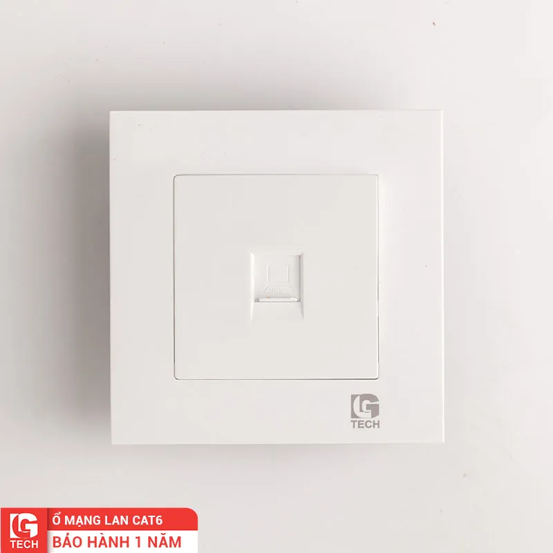 Ổ cắm mạng 1 cổng LAN CAT6 LG Tech LG-F21-054
