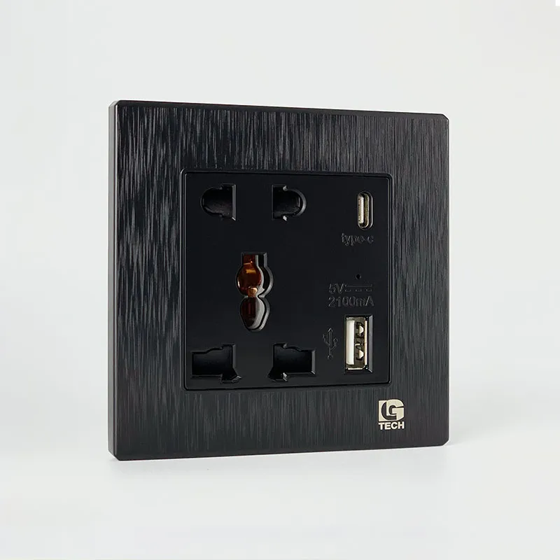 Ổ cắm điện âm tường có cổng USB và Type-c sạc 10W LG Tech LG-B21-150 - 3