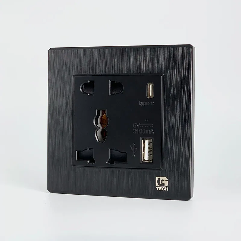 Ổ cắm điện âm tường có cổng USB và Type-c sạc 10W LG Tech LG-B21-150 - 5