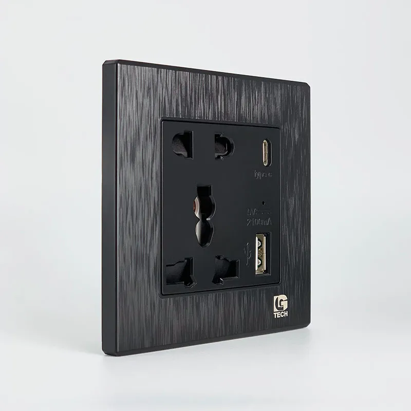 Ổ cắm điện âm tường có cổng USB và Type-c sạc 10W LG Tech LG-B21-150 - 4