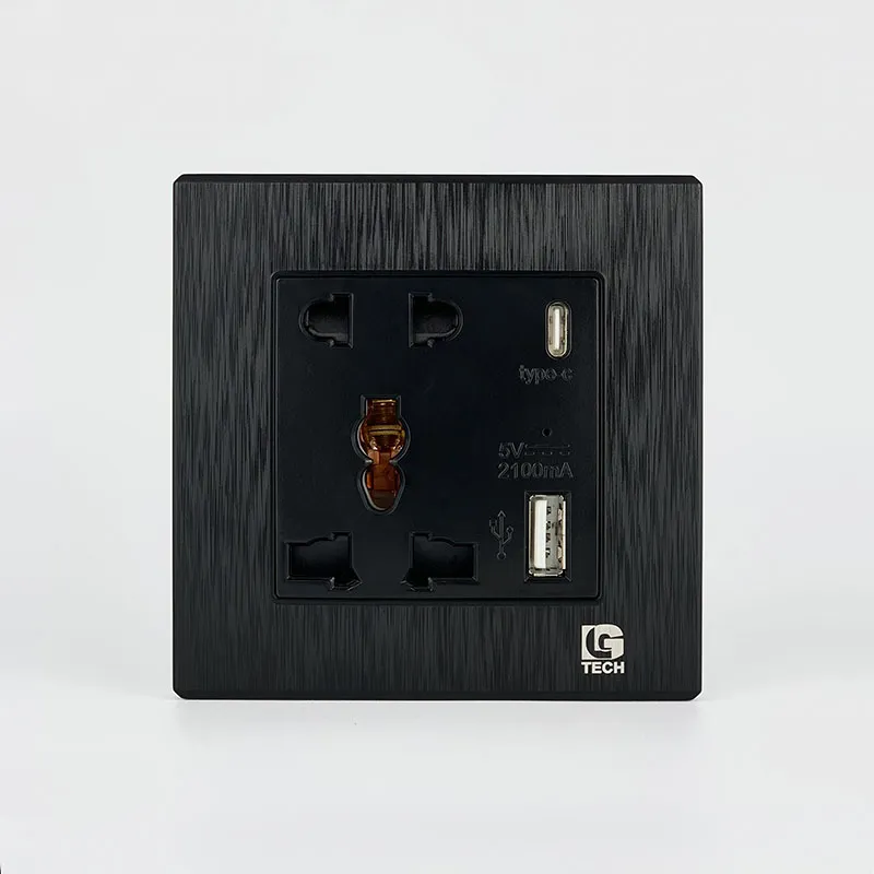 Ổ cắm điện âm tường có cổng USB và Type-c sạc 10W LG Tech LG-B21-150