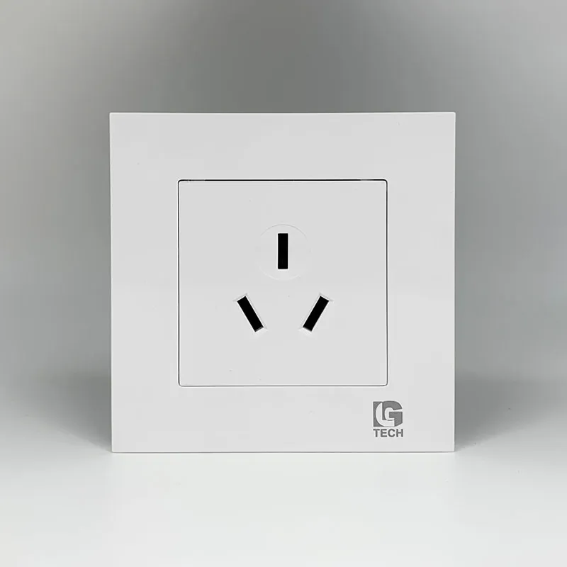 Ổ cắm 3 chân chéo màu trắng LG Tech LG-F21-019 - 2